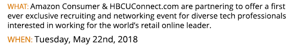 2018 Amazon Consumer Division Networking Event