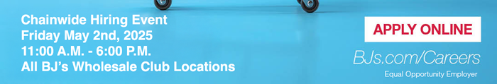 BJs Hiring Event - All Locations - May 2, 2025