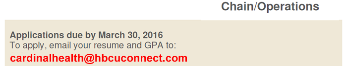 Send Resume to Cardinal Health