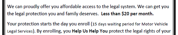 Help Us, Help You - Get the Legal Protection You Deserve