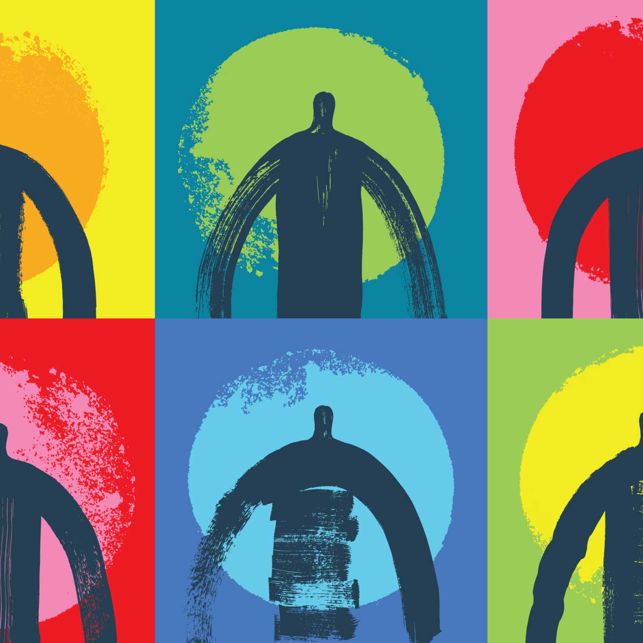 Colorful tiled image