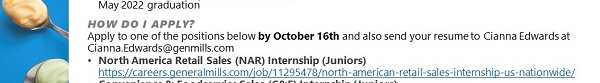 General Mills Internship Opportunities