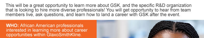 GlaxoSmithKline Virtual Recruitment Event - Oct. 20, 2020