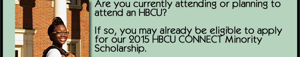 2015 HBCU CONNECT Minority Scholarship Program
