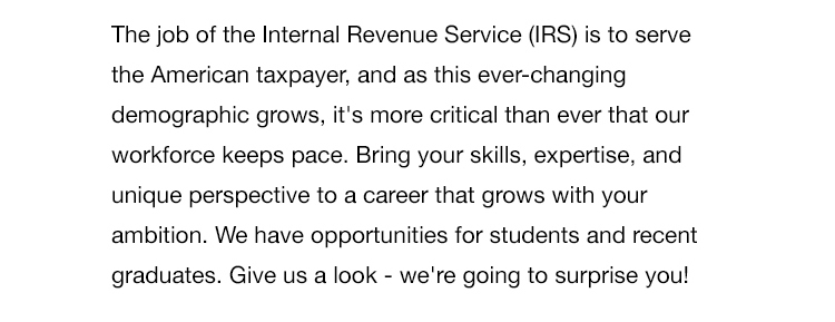 Build a better future with the IRS