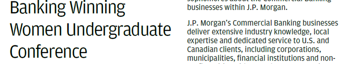 JPMorgan Chase Winning Women Conference 2020