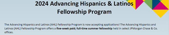 2024 JPMorgan Chase - Advancing Hispanics and Latinos Fellowship Program