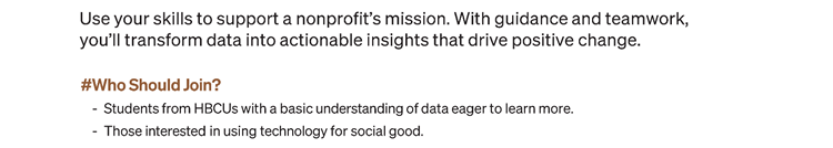 JPMorgan Chase Data for Good Hackathon - HBCU Edition