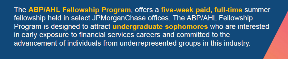 Calling All Sophomores: 2025 Advancing Black Pathways and Advancing Hispanics And Latinos Fellowship Program