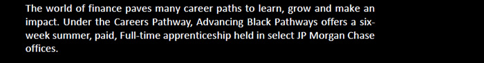 JPMorgan Chase - Advancing Black Pathways Program