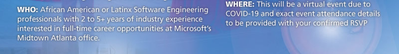 Microsoft HBCU CONNECT Virtual Hiring Event for Black Software Professionals