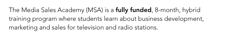 NAB Media Sales Academy (MSA) Program - Apply Now.