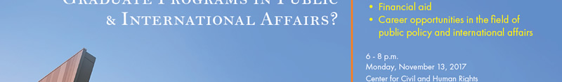 Interested in learning about Graduate Programs in Public Policy and international Affairs?