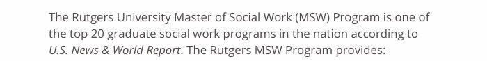 Earn Your Masters Degree in Social Work at Rutgers