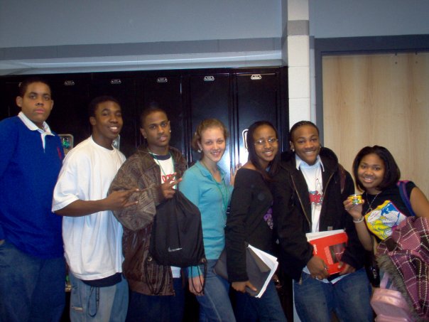 hangin out at school