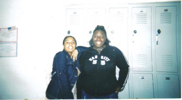 Me and tasha in the hallway.