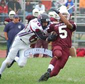me playing football for my high school.
