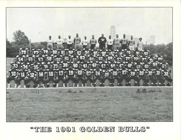 1991 JCSU Football team - GOLDEN BULLS