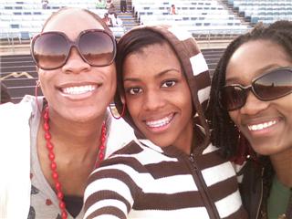 On the football field