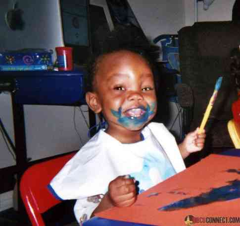 Lil Momma getting her paint on...