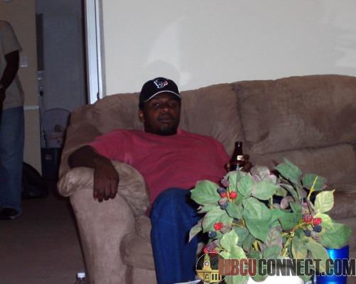 Chilling at a party at my home.