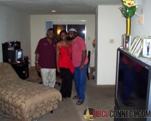 Chilling at a party at my home.