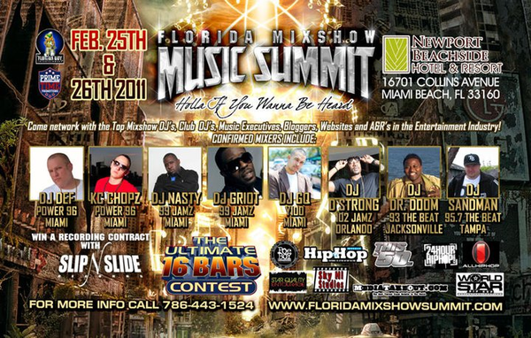 SOUTH BEACH MIA 1ST ANNUAL FLA MIXSHOW MUSIC SUMMIT FEB 25-26