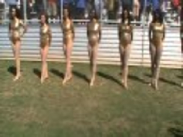 Golden Feline Dancers dancing to Langston University