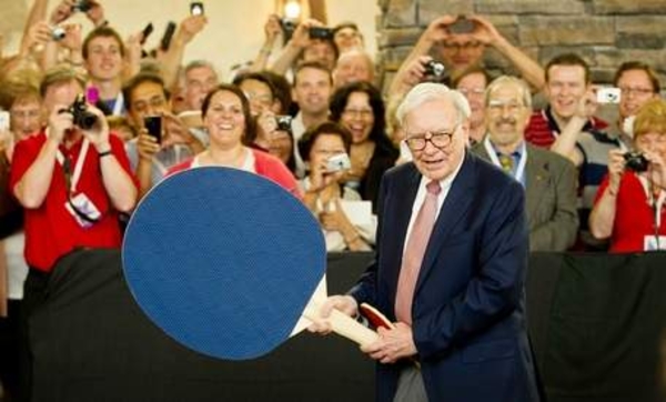 MUST SEE VIDEO: Warren Buffett & Bill Gates playing table tennis