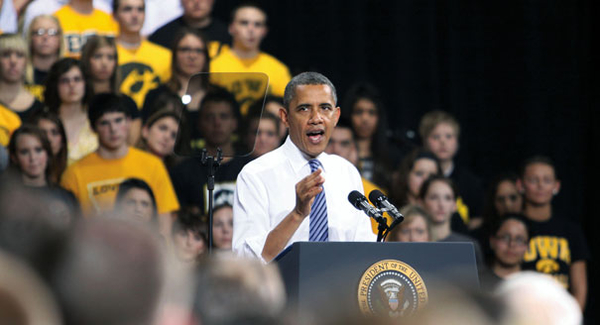 Obama plays politics with college graduates