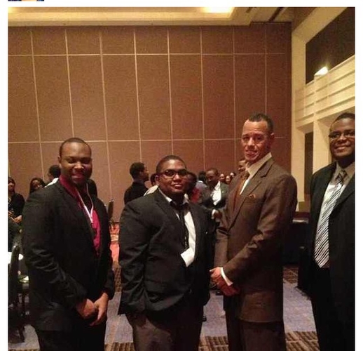 3 future engineers with one of the NAACP Representatives Fall Regional Conference Chicago, Illinois 