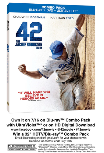 ONE NUMBER WILL CHANGE EVERYTHING. "42" - THE JACKIE ROBINSON STORY. OWN IT 7/16 ON Blu-ray COMBO PACK!