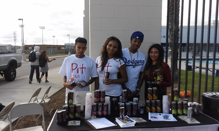 Young California Emcee YOUNG SCRAP & Pit Bull Energy Drink Demo Team Stopped By LA Southwest College