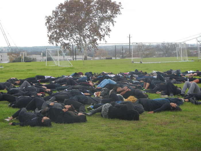 Huston-Tillotson University Students Craft a Symbolic Re-enactment in Response to the Death of African American Males