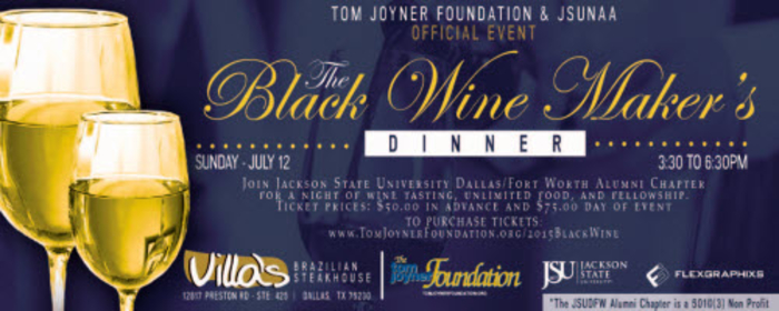 The 2015 Black Wine Maker�s Dinner in Dallas on July 12th