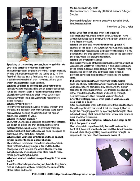 Interview  and Page Layout by D. Kyles