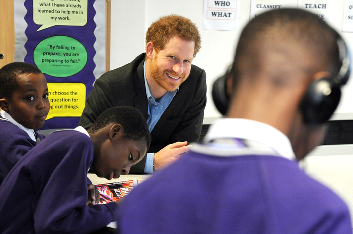 Prince Harry Sits in on a Rap Class With Elementary School Kids