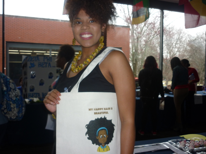 "My Nappy Hair Is Beautiful" totes & tees on campus 