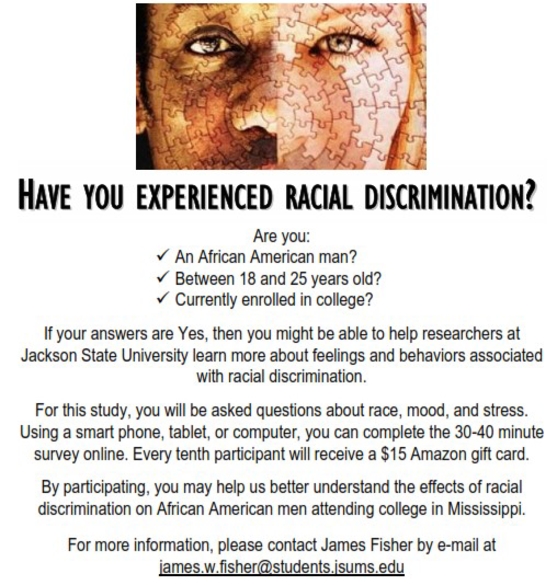 Dissertation Research for Jackson State University Clinical Psychology Doctoral Student