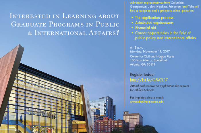 Graduate School Fair & Free Admission in Atlanta, Georgia on November 13th!