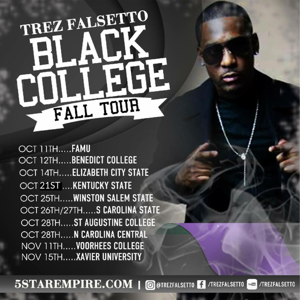 Carolina R&B Music Award Winner TREZFALSETTO Is Set To Hit HBCU