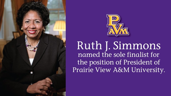 Former Brown President Simmons is sole finalist as PVAMU