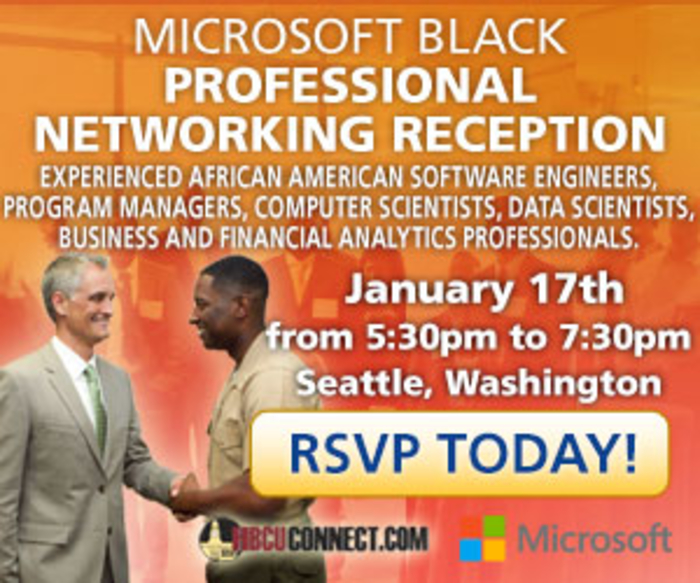 Microsoft HBCU CONNECT Networking/Recruitment Event For Black Tech Professionals in Seattle!