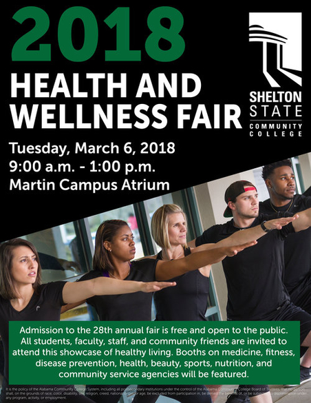 SHELTON STATE COMMUNITY COLLEGE 2018 HEALTH AND WELLNESS FAIR