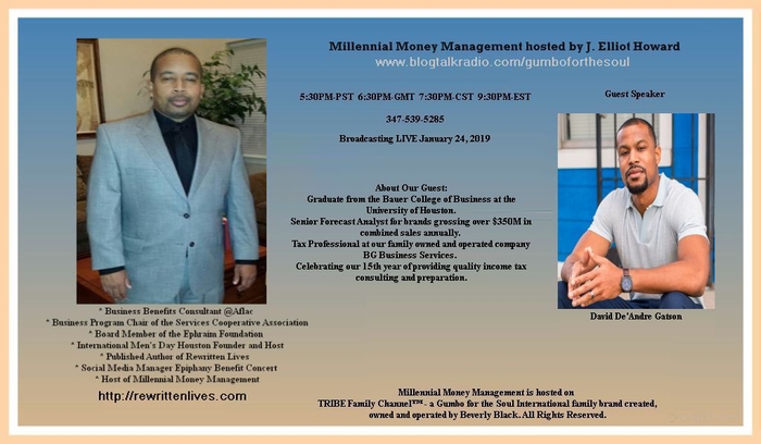 Millennial Money Management hosted by J. Elliot Howard 