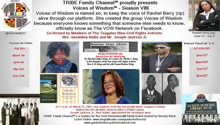 Selma Revisted with Dr. Alveda King-hosted by The Tougaloo Nine Members Geraldine Hollis and Joseph Jackson,Jr