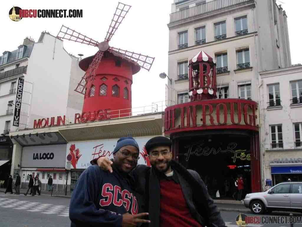SCSU Alumni in front of the Moulin Rouge - Paris
