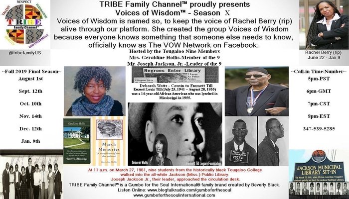TRIBE Family Channel�- Voices of Wisdom - Guest Speaker: Deborah Watts, Cousin to Emmett Till 