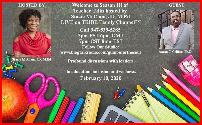 Teacher Talks hosted by Stacie McClam, JD, M.Ed-LIVE on TRIBE Family Channel