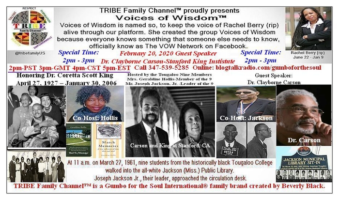 TRIBE Family Channel�- Voices of Wisdom - Guest Speaker: Dr. Clayborne Carson/The King Institute